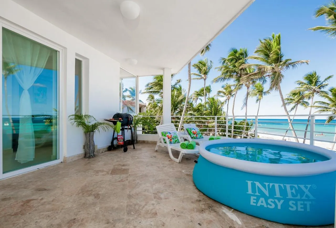 Apartment Beachfront Punta Cana Condo For Rent - Ocean View, Private Terrace, And Bbq