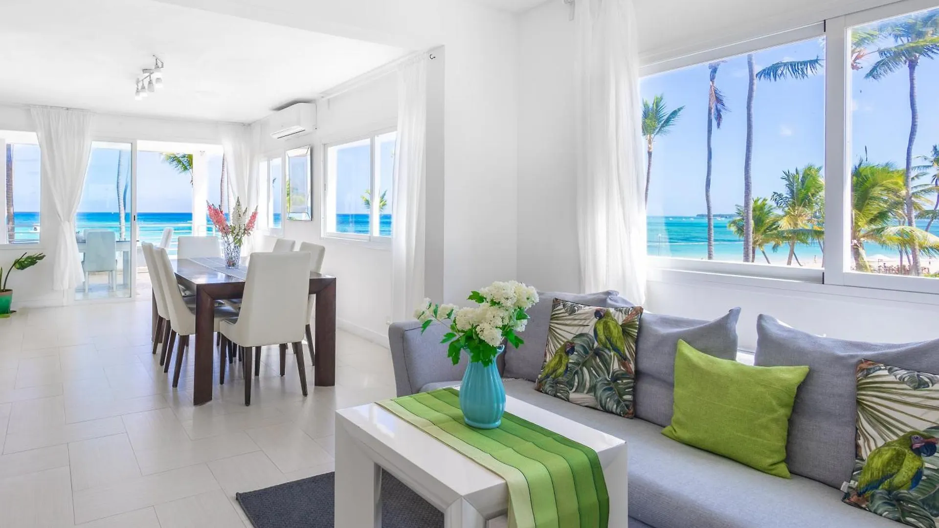 Beachfront Punta Cana Condo For Rent - Ocean View, Private Terrace, And Bbq