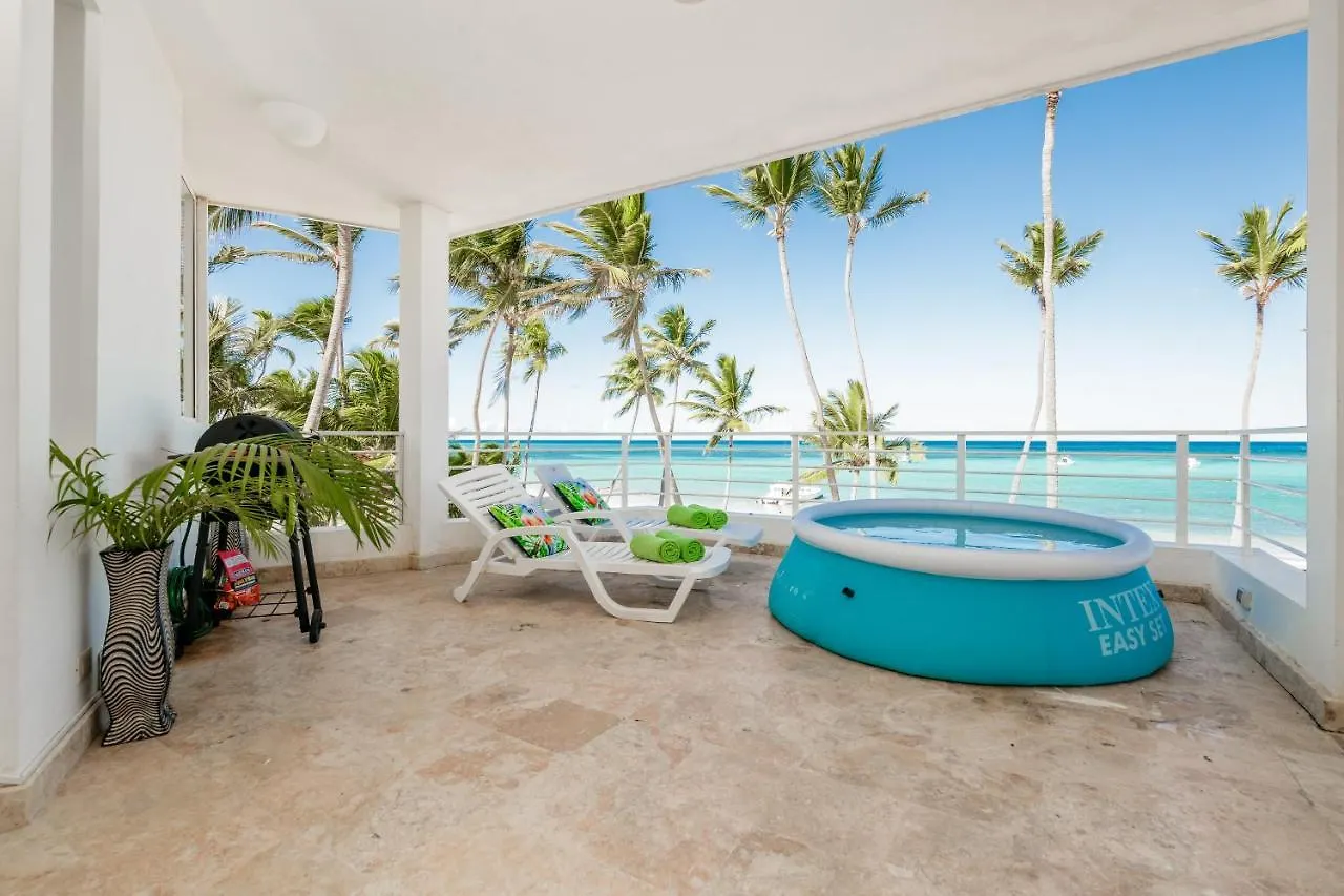 Beachfront Punta Cana Condo For Rent - Ocean View, Private Terrace, And Bbq 0*,