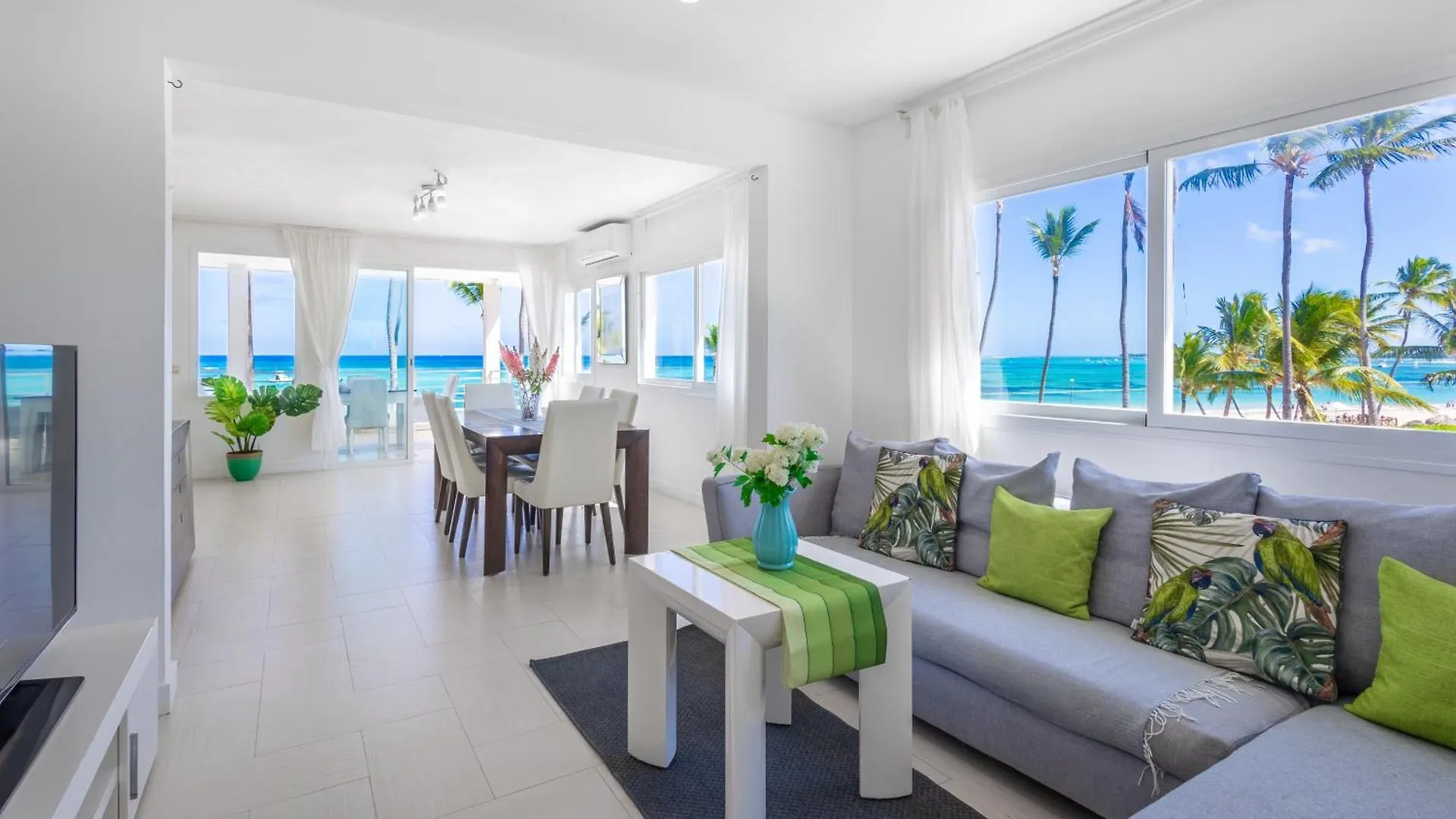 Beachfront Punta Cana Condo For Rent - Ocean View, Private Terrace, And Bbq